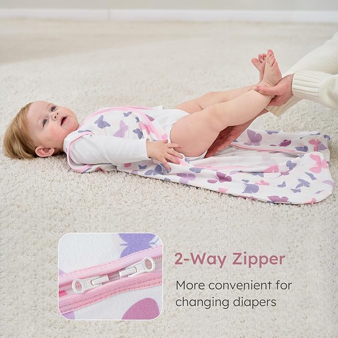 Yoofoss Baby Sleep Sack 12-18 Months Wearable Blanket for Babies 100% Organic Cotton 2-Way Zipper TOG 0.5 Toddler Sleeping Sack 3 Pack, Comfy Lightweight Sleep Sacks