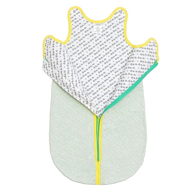 Baby Deedee Wearable Blanket Baby and Toddler Sleeping Sack, Baby Sleeping Bag, Sleep Nest Lite, Lemon Mint, Medium (6-18 Months)