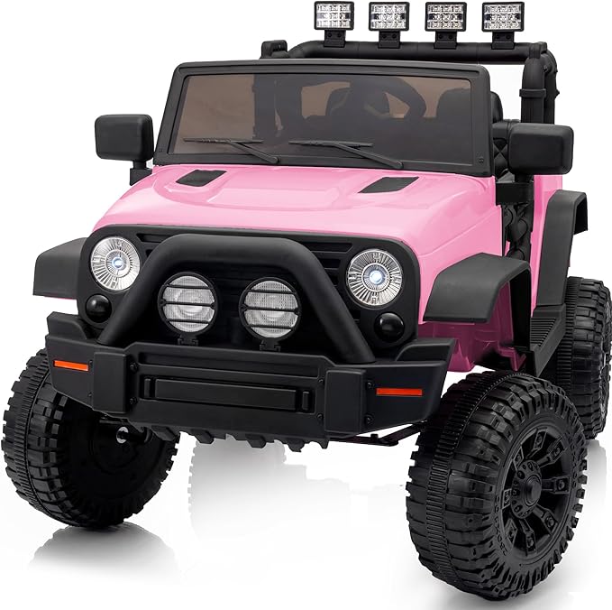 Kids Ride on Car Toy, 24V Electric Car for Kids with Remote Control, 2x200W Motors - Light Pink