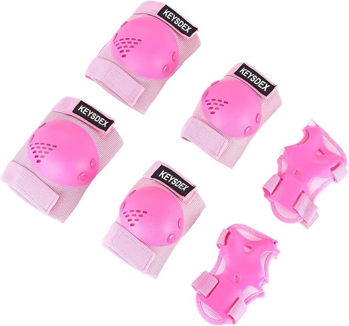 Kids/Youth Knee Pads Elbow Pads Wrist Guards Protective Gear Set for 3-15 Years, Child Roller Skates, Cycling, BMX Bike, Skateboard, Inline Skating, Scooter Riding and Outdoor Sports