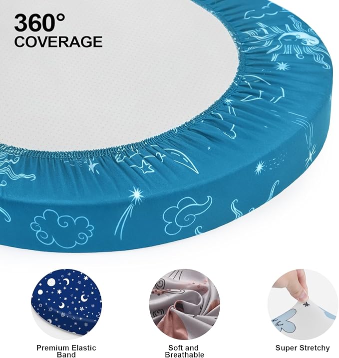 Baby Bassinet Sheets for Baby Boy Girls,4-Pack Fitted Bassinet Sheets Set Compatible with Halo Bassinest Swivel Sleeper,Baby Delight,Angelbliss,32"X16" (Starry Universe)