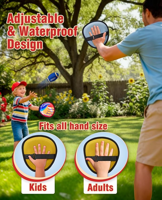 JoyCat Toss and Catch Ball Game Set,Kids Toddler Baseball Glove,Beach Yard Games,Sports&Outdoor Kids Toys,Birthday for 3 4 5 6 7 8 9 10+Year Old Boys Girls