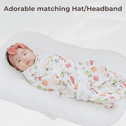 Swaddles for Newborns Baby Blanket Set Ultra-Soft 95% Bamboo Viscose Baby Swaddle for 0-3 Months | Newborn Essentials Must Haves Bamboo Viscose Swaddle Blankets