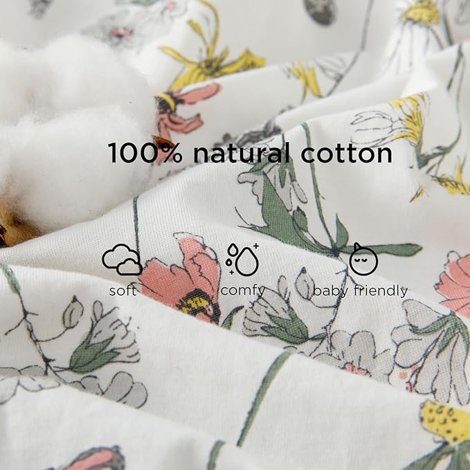 Duomiaomiao 0.5 TOG Toddler Sleep Sack 24-36 Months 100% Cotton Lightweight Baby Sleep Sack with Feet, Breathable Comfy Toddler Wearable Blanket