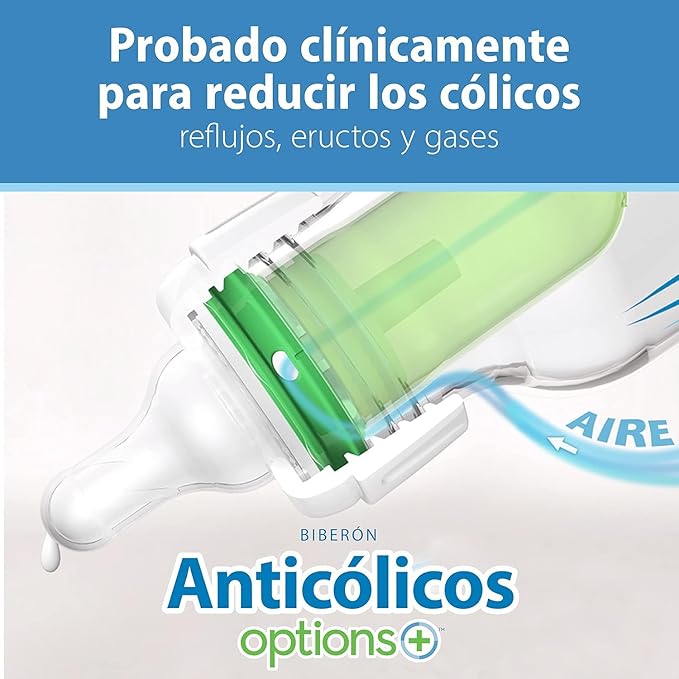 Dr. Brown's Natural Flow Anti-Colic Options+ Narrow Baby Bottle, Dream Adventure, 8 oz/250 mL, with Level 1 Slow Flow Nipples, 0m+, 4 Pack