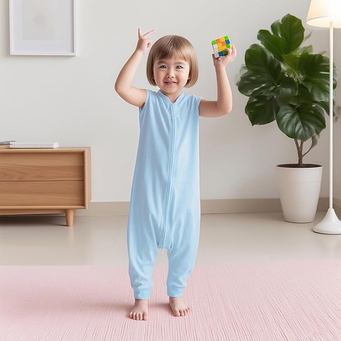 Baby Sleep Sack with Feet for Boys Girls, Infant Toddler Sleeveless Wearable Blanket Sleepsack for Early Walkers
