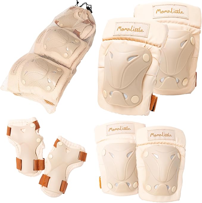 MomnLittle Kids Protective Gear Set Bicycle Skateboard Scooter Roller Skating Inline Skating Bike Cycling Girl Boy Knee Pads Elbow Pads Wrist Pads