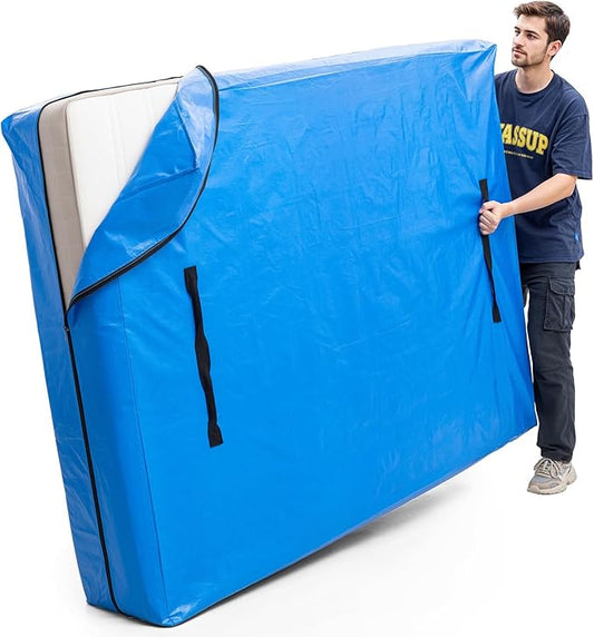 TAILI King Mattress Bags for Moving and Storage, Heavy Duty Moving Supplies Mattress Cover with Reinforced Handles, Storage Cover Essentials Packing Protector