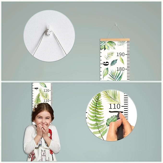 Kids Height Wall Chart Growth Chart Custom Name Child Measurement Ruler Height Tracker for Toddler, Cute Baby Shower Gift Ideas Personalized Christmas Gift Home Decor for Room Classroom Nursey Room