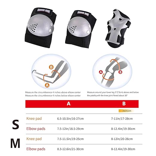 Kids/Youth Knee Pads Elbow Pads Wrist Guards 3 in1Protective Set, for 3-15 Years Child Roller Skates, Cycling, Inline Skating, Skateboard, BMX Bike, Balance Bike, Scooter Riding Sports