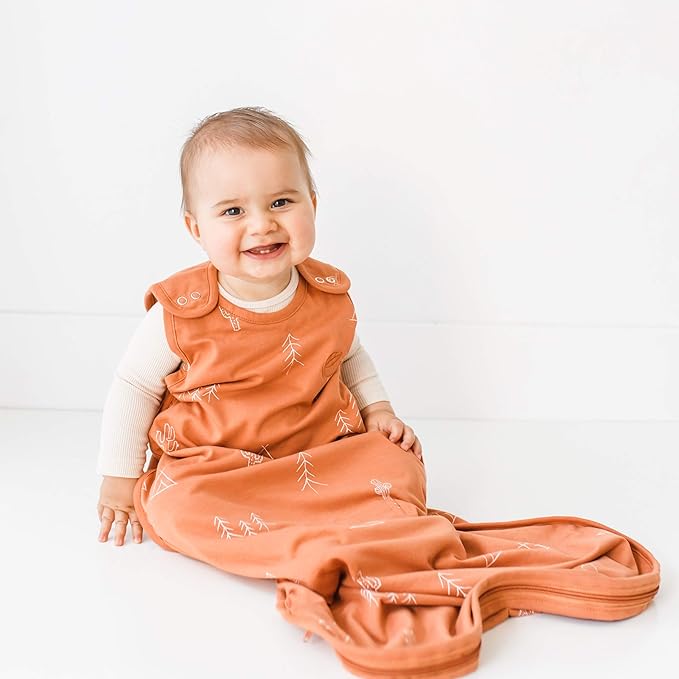 Ecolino Organic Cotton Baby Sleep Sack - 2-Way Zipper Baby Wearable Blanket - Infant to Toddler Sleeping Bag Sack - 2 Months - 2 Years - Desert