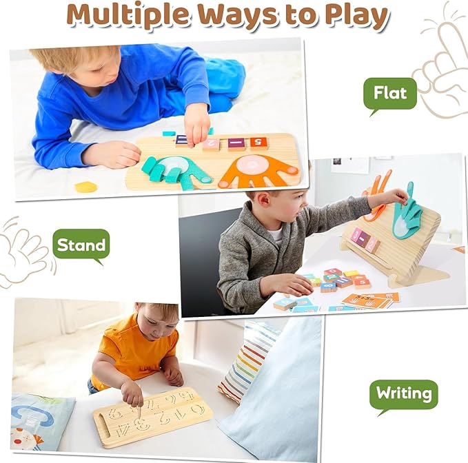 HANR Montessori Counting Toys,Preshool Learning Toys for Toddlers 3-6, Educational Math manipulatives for Kids,Number Counting Blocks,Montessori Toys for 3-5 Year Old Boys Girls Birthday Gifts