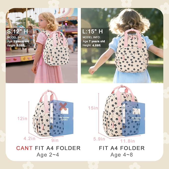 Bluboon Kids Backpack for Girls Boys 4-8 Cute 15" School Backpacks Preschool Kindergarten Bookbags Daycare Travel