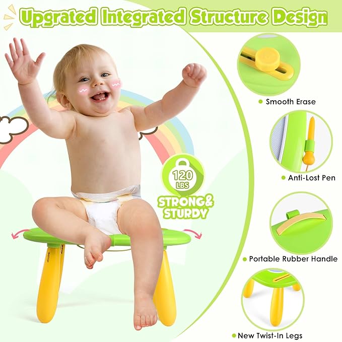 Smasiagon Toddler Girl Boy Toys,Magnetic Drawing Board for Toddlers,Early Learning Doodle Board Writing Painting Sketch Pad, Birthday Easter Valentines Day Gifts for 1 2 3 Year Old (Green)