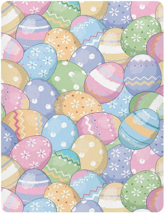 Cute Easter Eggs Crib Sheets Soft Breathable Fitted Baby Playard Sheets Mattress Cover for Girl Boys, 39" x 27" x 5"