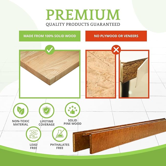 Full-Size Conversion Kit Bed Rails for Baby Appleseed and Eco-Chic Convertible Cribs - Solid Wood Rail - Toddler and Adult Bed Rail for Full-Size Beds - Nursery and Baby Furniture (Coco, Option 1)