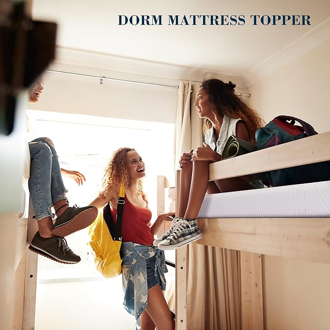 2 Inch Memory Foam Mattress Topper Twin XL, Cooling Gel Bed Topper with Removable Cover, Soft & Pain Relief & Breathable, CertiPUR-US & Oeko-Tex Certified