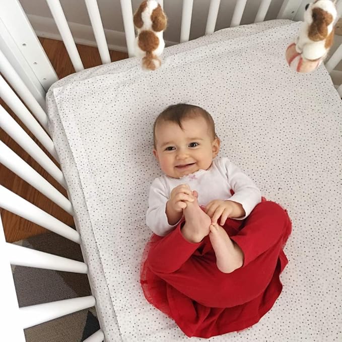 QuickZip Crib Extra Zip-On Sheet (SecureFit Wraparound Base Not Included) - Faster, Safer, Easier Baby Crib Sheets - Moss Green 100% Cotton - Fits All Standard Crib Mattresses