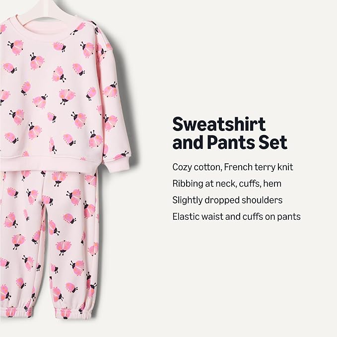 Amazon Essentials x Sofia Grainge Toddlers and Baby Boys' Sweatshirt and Sweatpant Set