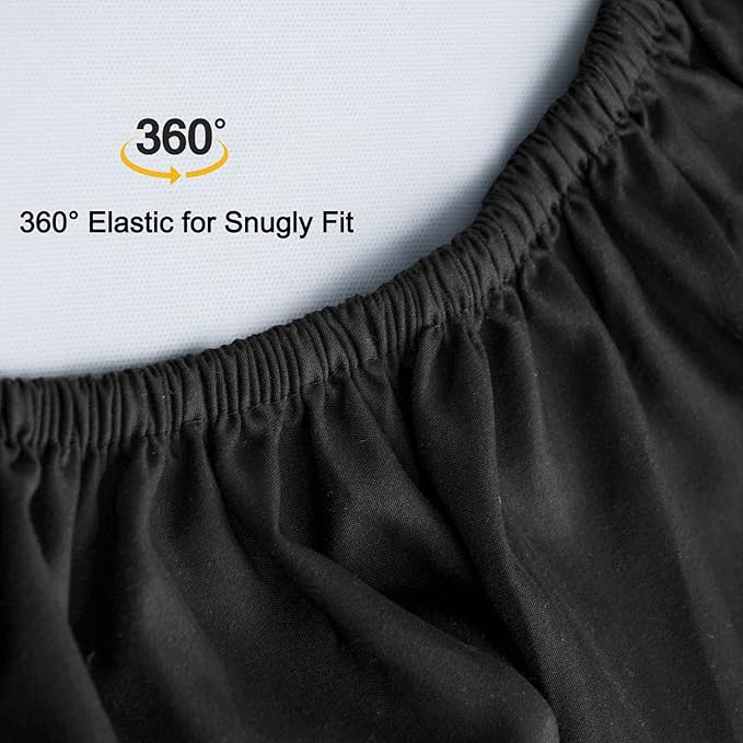 david's kids Waterproof Crib Sheets Fitted 2 Pack, Ultra Soft Breathable Crib Mattress Protector for Boys Girls Neutral, Fit Standard Crib Mattress and Toddler Mattresses, Black