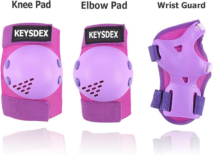 Kids/Youth Knee Pads Elbow Pads Wrist Guards Protective Gear Set for 3-15 Years, Child Roller Skates, Cycling, BMX Bike, Skateboard, Inline Skating, Scooter Riding and Outdoor Sports