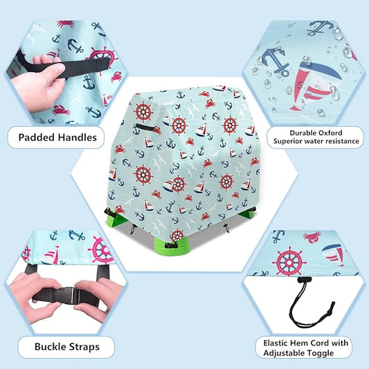 Kids Water Table Cover Fit Rain Showers Splash Pond Water Table,Waterproof Dust Proof Anti-UV Outdoor Toys Cover-Cover only