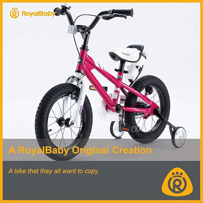 RoyalBaby Kids Bike Freestyle Classic & EZ Balance Pedal Switchable Bicycle, 12 14 16 18 Inch, 3-10 Years Toddler to Big Kids