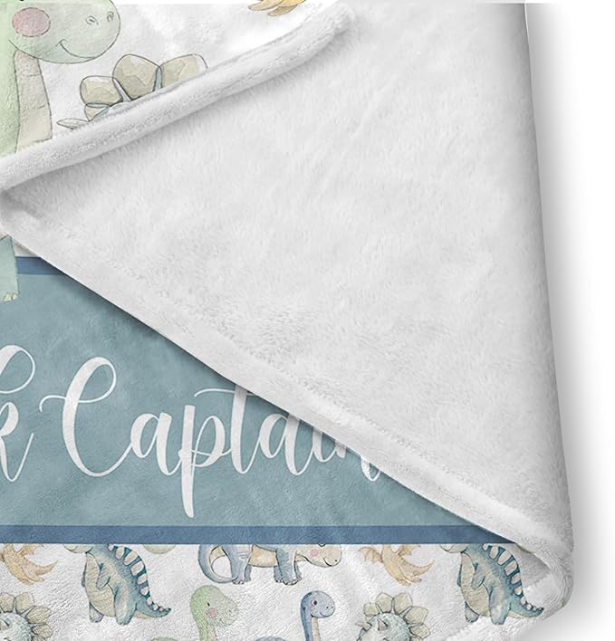 Custom Baby Bedding Set: Personalized Green Blue Dinosaur Bedding, Baby Blanket Fitted Sheet Changing Cover Nursery Rug Gift Idea Room Decor