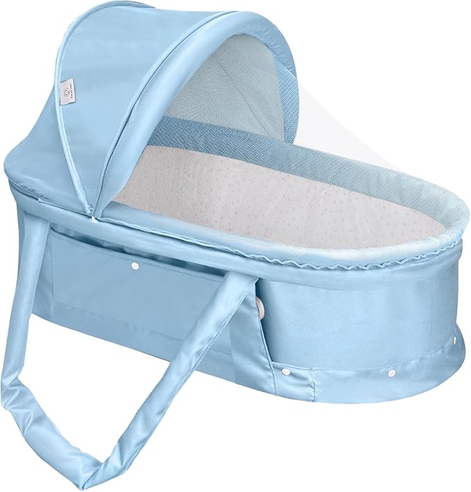 Baby Travel Bassinet Portable Bassinet (Light Blue)