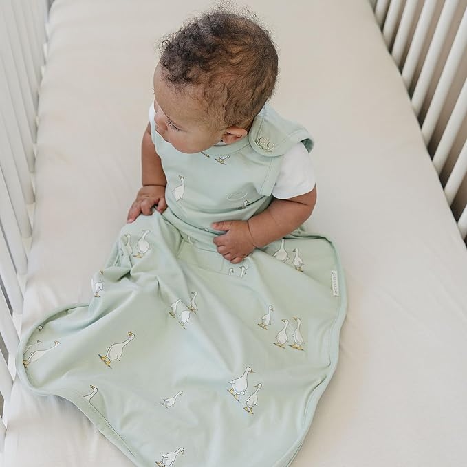 Ecolino Organic Cotton Baby Sleep Sack - 2-Way Zipper Baby Wearable Blanket - Infant to Toddler Sleeping Bag Sack - 2 Months - 2 Years - Goose