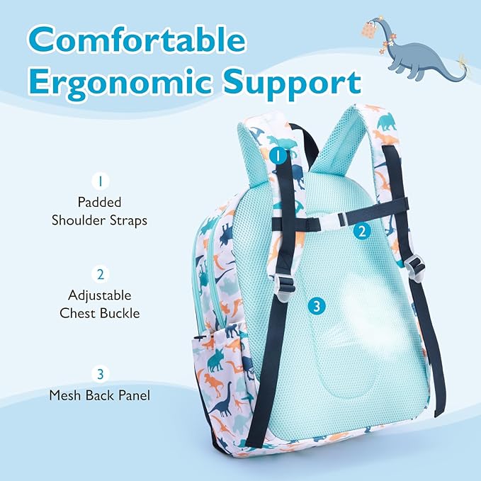 mommore Kids Backpack for Boys Girls Preschool Kindergarten Backpacks Lightweight Elementary School Bookbag with Lunch Box