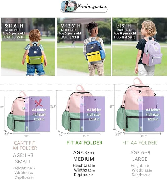 Kids Backpacks For Girls Boys, Backpack Kindergarten Elementary School, Bookbag Backpack For Kids, For School & Travel, Small Kids Child Toddler Backpack, 13" H, For Kids 3-5 Medium