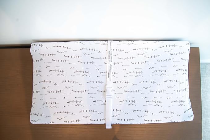 Ely’s & Co. Changing Pad Cover, Diaper Changing Table Sheets, 2 Pack, Cradle Sheet Set for Baby Boys/Girls, 100% Jersey Knit Cotton, Forest Grey Collection, 32”x16”x5”