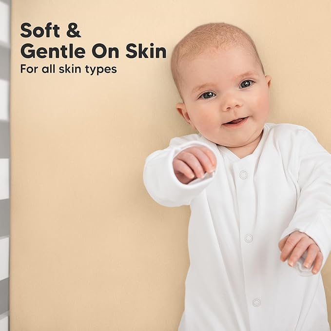 KeaBabies 2-Pack Organic Crib Sheets for Boys, Girls - 52x28 Fitted Crib Mattress Sheet Neutral, Breathable Jersey Cotton Cover for Baby Bed, Toddler Mattress, Soft & Cute Prints (Toasty)