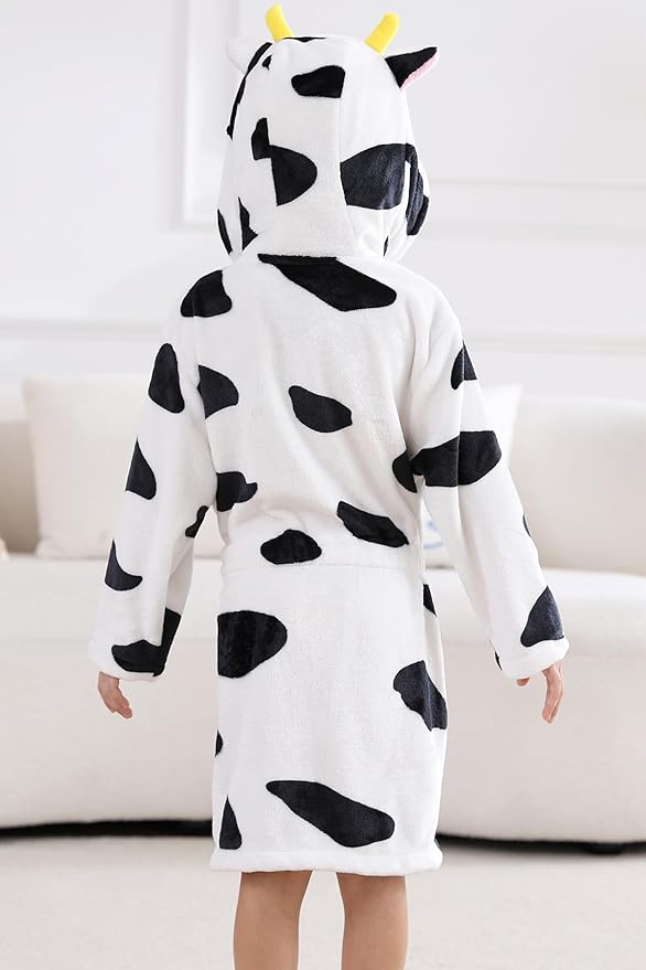 DELEY Girl's Robe Baby Boys Hoodie Robes Toddler Bathrobes for Kids Pajamas Sleepwear