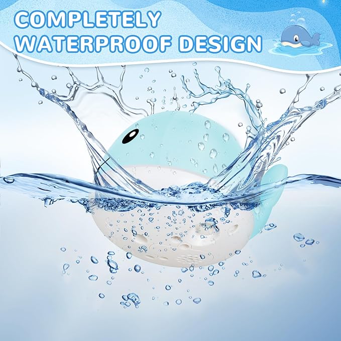 Gigilli Baby Boy Whale Bath Toy - Easy Charging Bath Toys for Kids Ages 1-3 Light Up Bath Fountain Toy 6-12-18 Months Toddler Bath Toy Sprinkler Baby Christmas Stocking Stuffers Birthday Gifts
