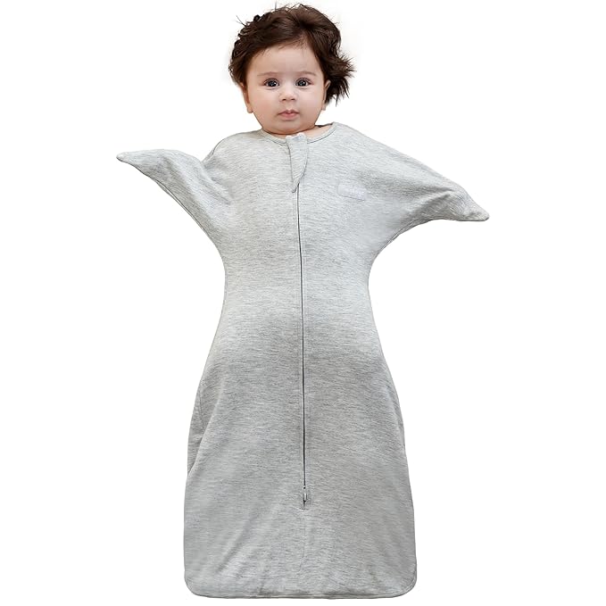 PuppyPaws Baby Sleep Sack, Transitional Swaddle, Swaddles for Newborns，1.0 Tog Sleep Sack 6-9 Months, Wearable Blanket Baby with 2-Way Zipper