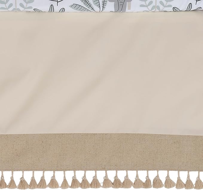 Lambs & Ivy Jungle Adventure Linen/Cotton 3-Piece Nursery Baby Crib Bedding Set