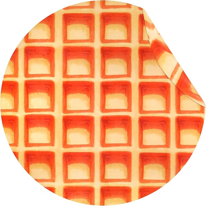 SeaRoomy Waffles Blanket, Wrap Throw Food Blanket, Novelty Funny Flannel Round Blankets Funny Gifts for Teens Boys and Girls