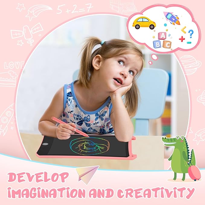 EooCoo Toddler Toys, LCD Writing Tablet for Kids 2 Pack, Kids Stocking Stuffers Toddler Travel Essentials Drawing Pad, No Mess Coloring Books, Road Trip Activities, Age 3-5 Boy Girl Gifts - 8.5 Inch