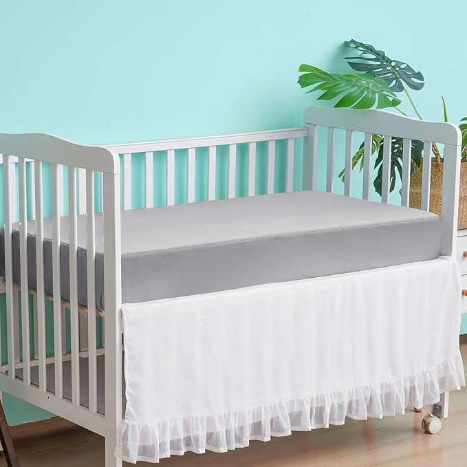david's kids Waterproof Crib Sheets Fitted 2 Pack, Ultra Soft Breathable Crib Mattress Protector for Boys Girls Neutral, Fit Standard Crib Mattress and Toddler Mattresses, Navy Blue & Highclass Grey