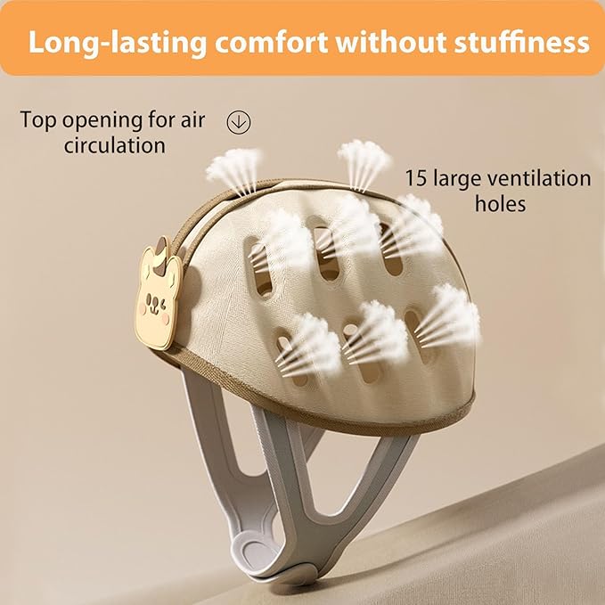 Baby Helmet for Crawing Walking,Soft Infant Safety Helmet,Baby Helmet 1-2 Years for Anti-Fall Head Protector,Adjustable, Breathable