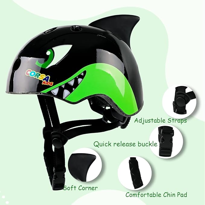Kids Toddler Bike Helmet, Adjustable and Multi-Sport for Child Boys and Girls, 2 Sizes