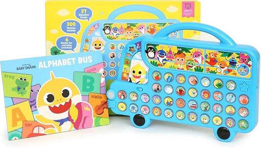 Pinkfong Baby Shark ABC Alphabet Bus (2nd Edition) Sound Pad | Premium Interactive Electronic Toy, Music Pad | Learning & Education Toys, Gifts for Kids and Toddlers
