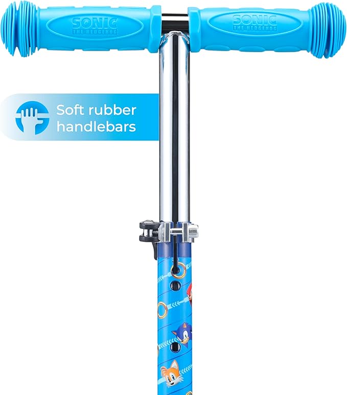 Self Balancing Kick Scooter with Light Up Wheels, Extra Wide Deck, 3 Wheel Platform, Foot Activated Brake, 75 lbs Limit, Kids & Toddlers Girls or Boys, for Ages 3 and Up