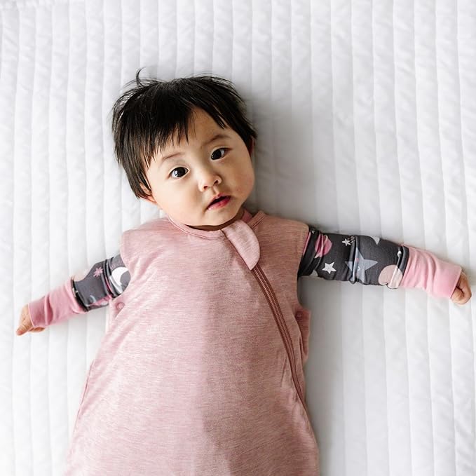 Little Sleepies Lightweight Baby Sleep Sack 0.5 TOG, Soft Viscose from Bamboo Sleep Sack, Newborn Essentials, 2-Way Zipper