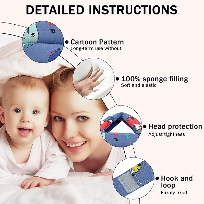 Baby Head Protector Baby Helmet for Crawling Walking, No Bumps Safety Head Adjustable Protective Cap for Walking, Playing (Style 6)