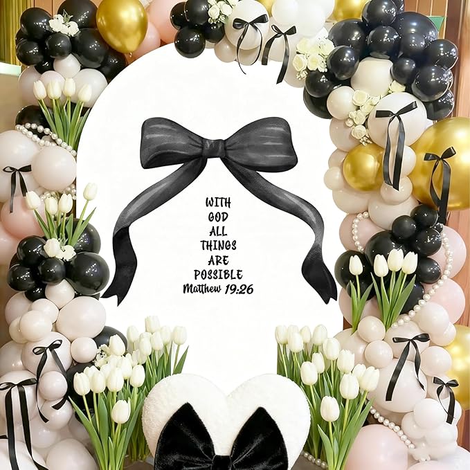 Large Black Bow Wall Stickers Watercolor Bowtie Wall Art Decor for Teen Girls Room Bows Bridal Shower Party Decals for Backdrop Peel and Stick Coquette Inspirational Decal Art Vinyl Mural for Bedroom