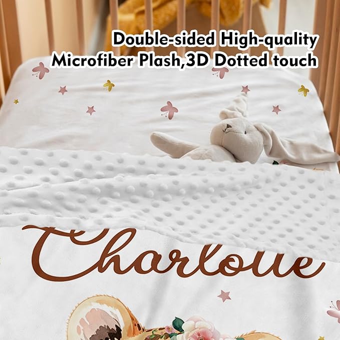 Personalized Baby Crib Bedding Set: 4 Piece Custom Floral Leopard Crib Bed Set with Name, Nursery Bedding Set for Baby Girls, Newborn Boys Crib Sets, Crib Bedding Custom Gift, Crib Sheet