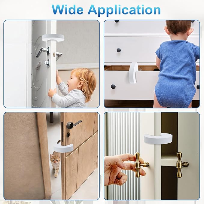 8 Pcs Premium Door Pinch Guard - Door Finger Pinch Guard & Foam Door Stopper, Child & Pet Safe Anti-Slam for Home